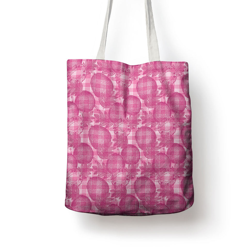 Alaka Hawaii Breadfruit Palaka Motifs Tote Bag