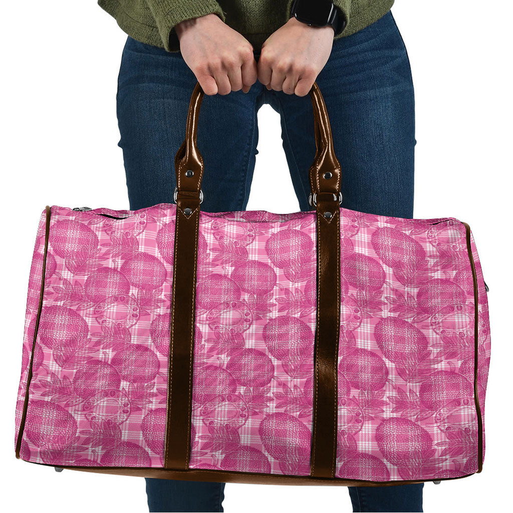 Alaka Hawaii Breadfruit Palaka Motifs Travel Bag