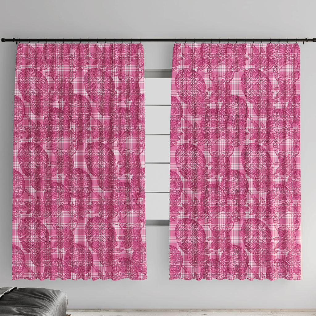 Alaka Hawaii Breadfruit Palaka Motifs Window Curtain