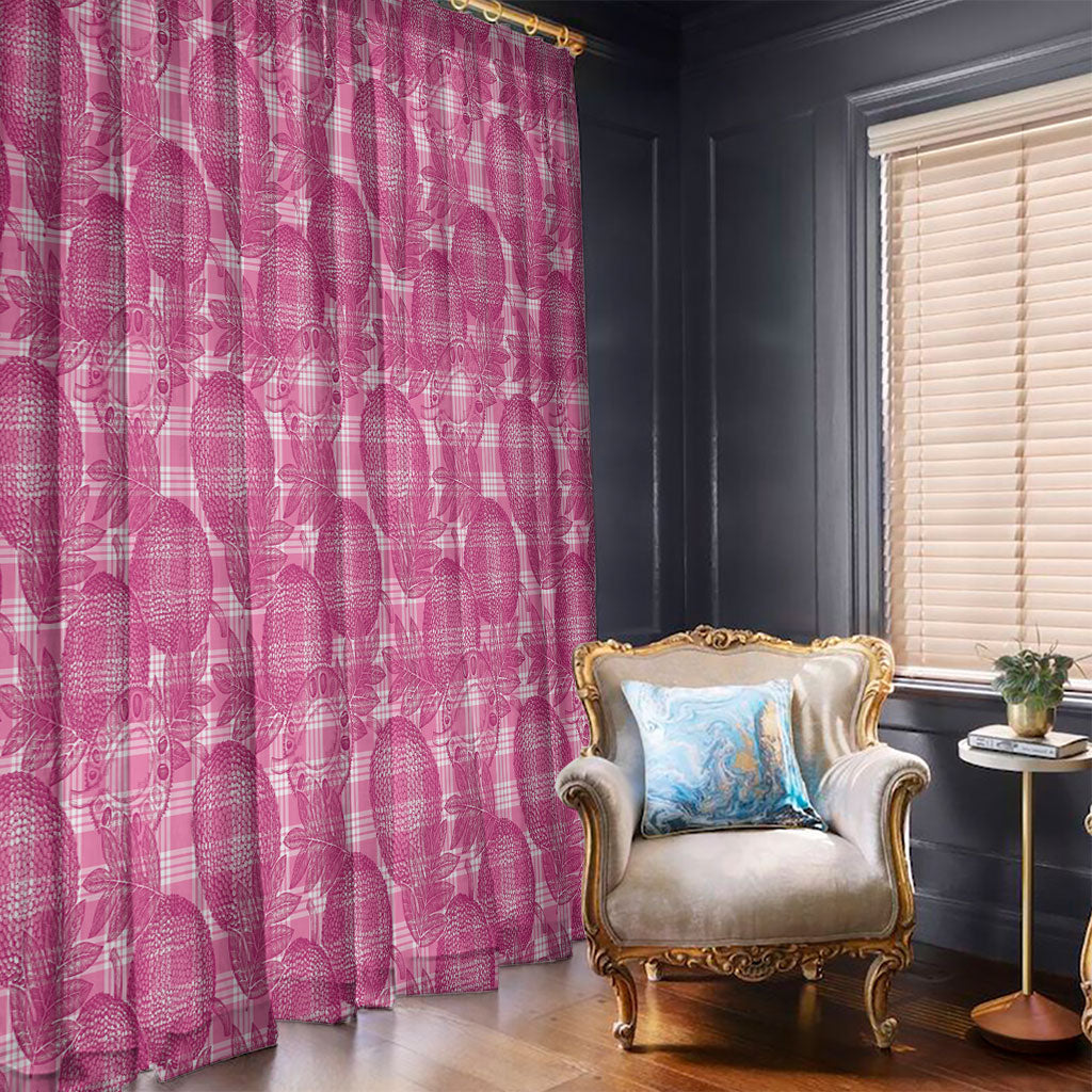 Alaka Hawaii Breadfruit Palaka Motifs Window Curtain