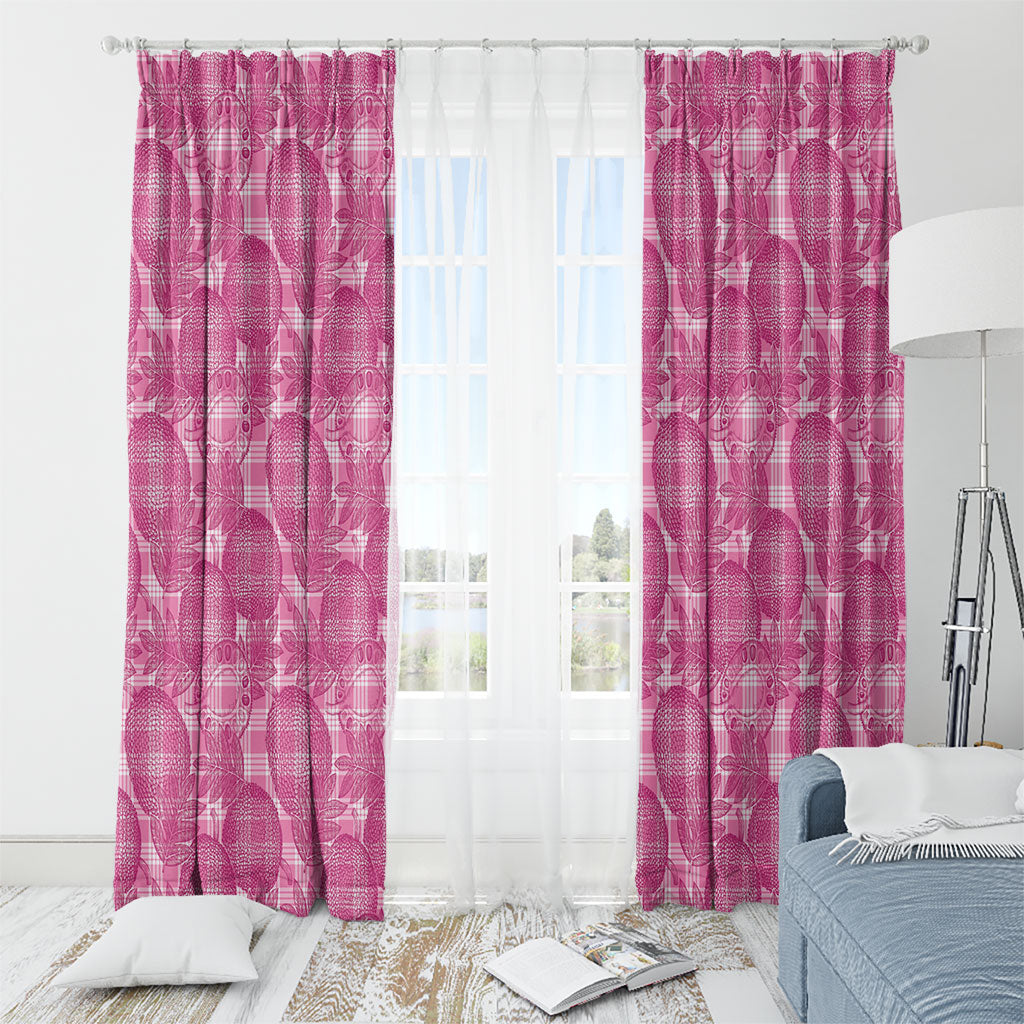 Alaka Hawaii Breadfruit Palaka Motifs Window Curtain