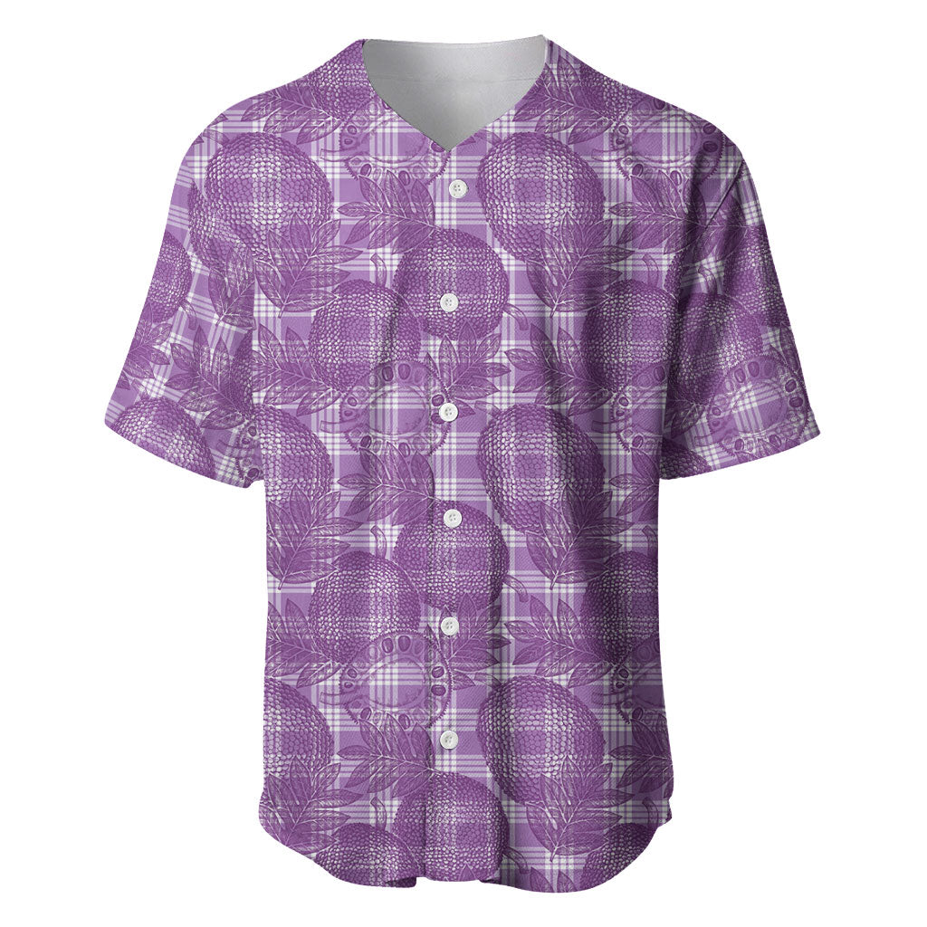 Poni Hawaii Breadfruit Palaka Motifs Baseball Jersey