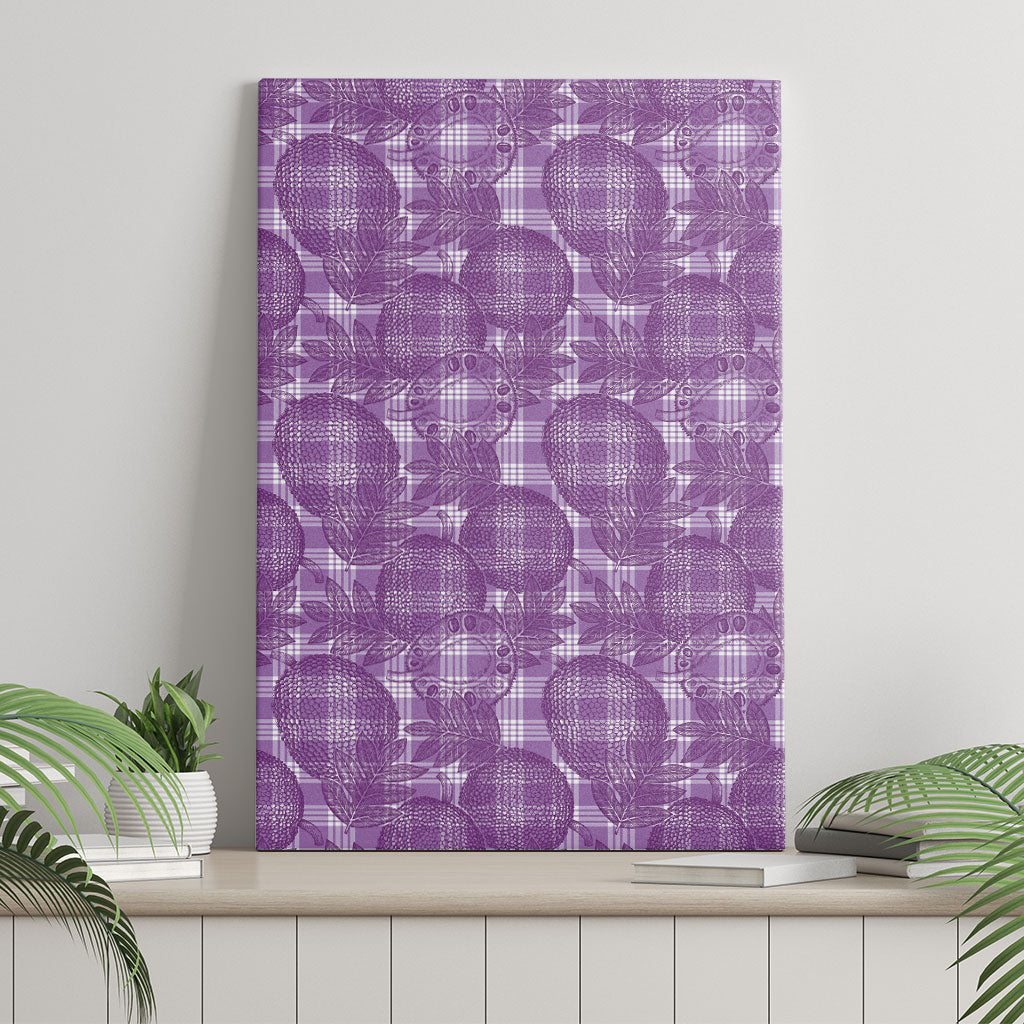 Poni Hawaii Breadfruit Palaka Motifs Canvas Wall Art