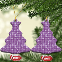Poni Hawaii Breadfruit Palaka Motifs Ceramic Ornament