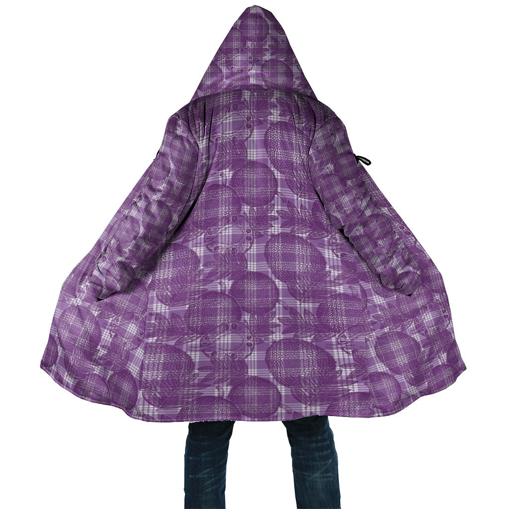 Poni Hawaii Breadfruit Palaka Motifs Cloak LT14 Unisex Purple - Polynesian Pride