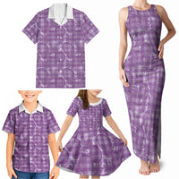 Poni Hawaii Breadfruit Palaka Motifs Family Matching Tank Maxi Dress and Hawaiian Shirt LT14 - Polynesian Pride