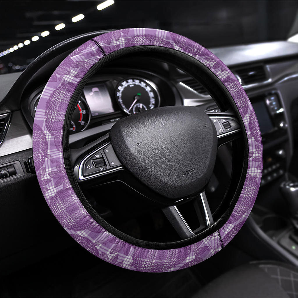 Poni Hawaii Breadfruit Palaka Motifs Steering Wheel Cover