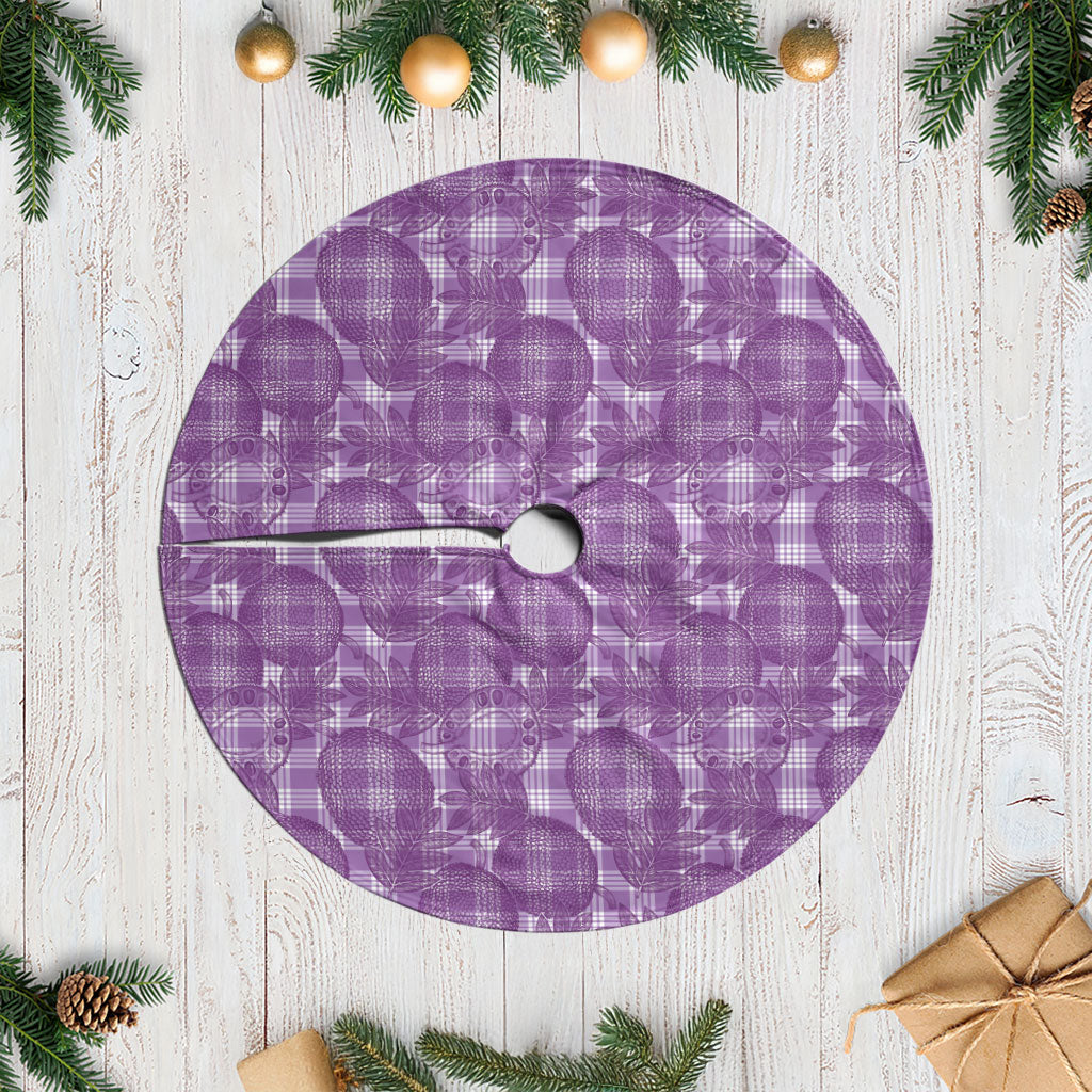 Poni Hawaii Breadfruit Palaka Motifs Tree Skirt
