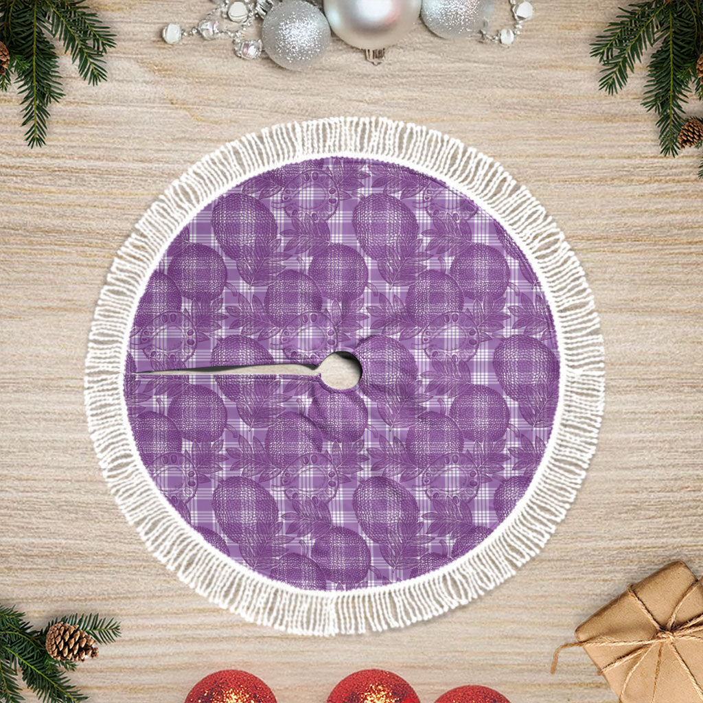 Poni Hawaii Breadfruit Palaka Motifs Tree Skirt