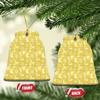 Melemele Hawaii Breadfruit Palaka Motifs Ceramic Ornament