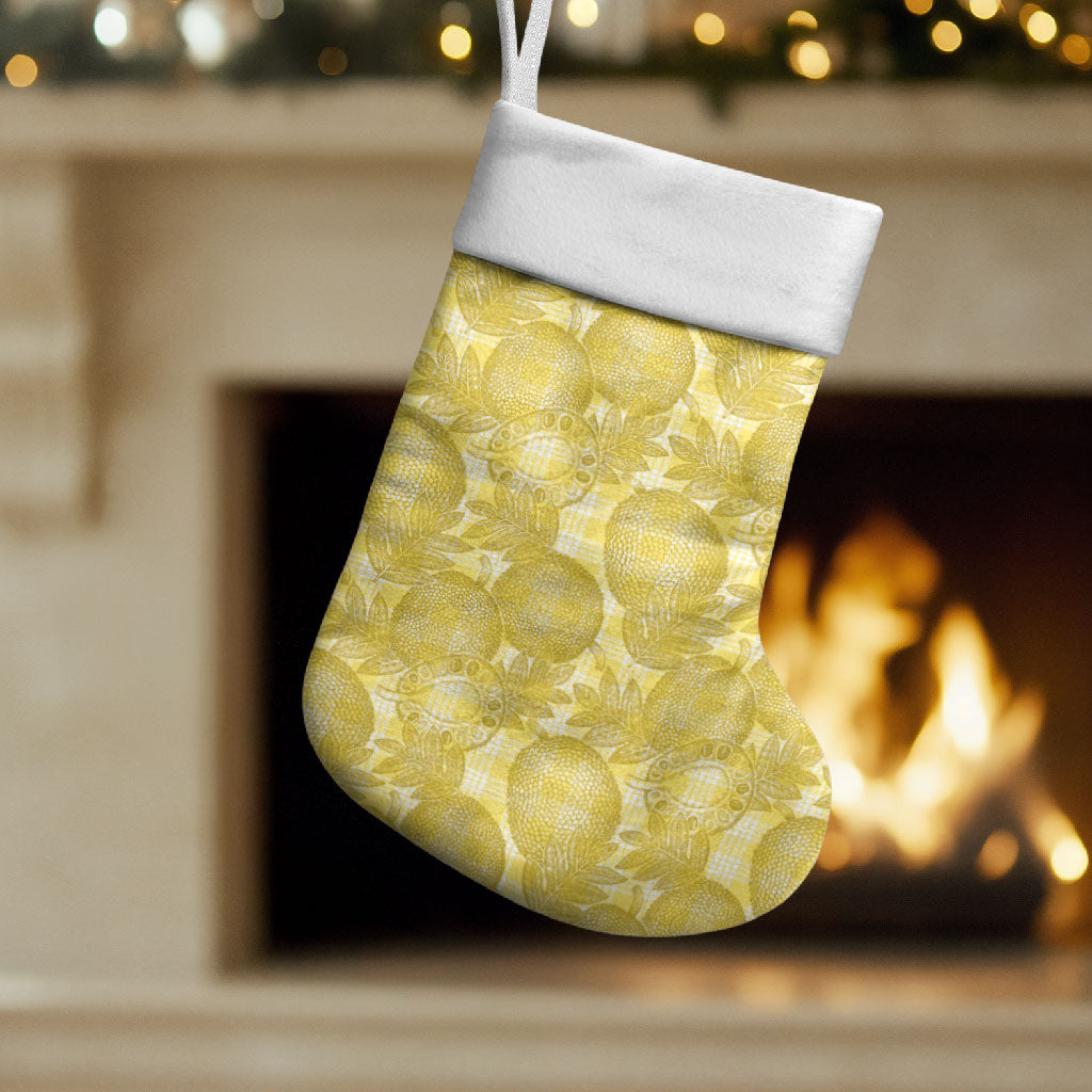 Melemele Hawaii Breadfruit Palaka Motifs Christmas Stocking
