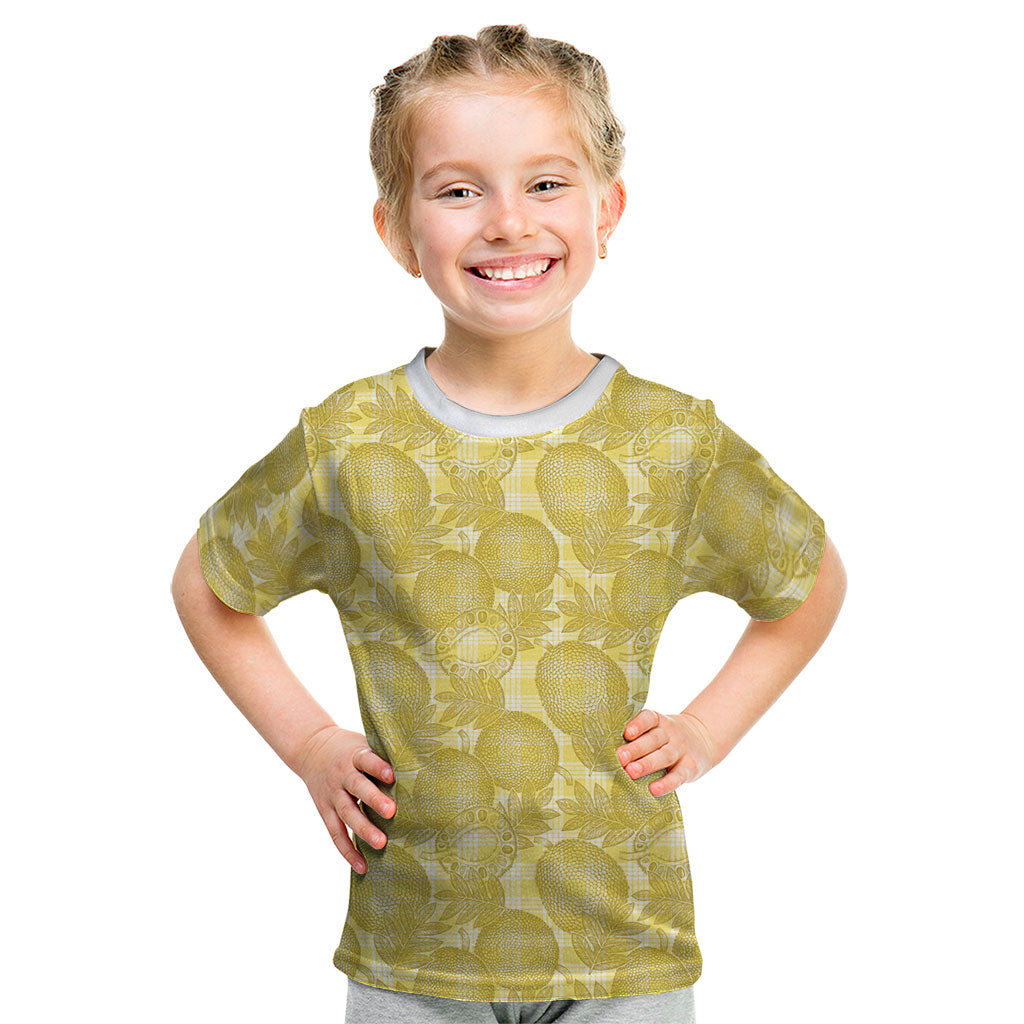 Melemele Hawaii Breadfruit Palaka Motifs Kid T Shirt