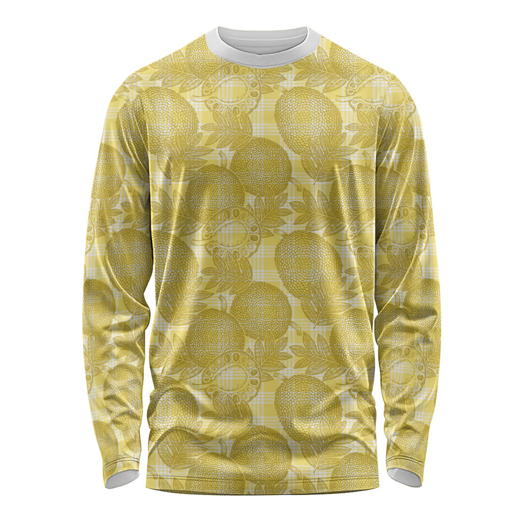 Melemele Hawaii Breadfruit Palaka Motifs Long Sleeve Shirt