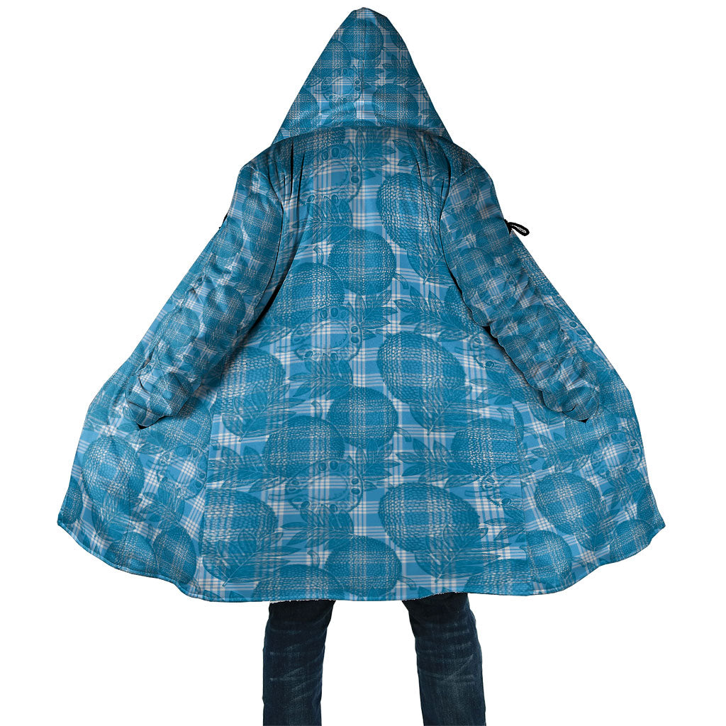 Polu Hawaii Breadfruit Palaka Motifs Cloak LT14 Unisex Blue - Polynesian Pride