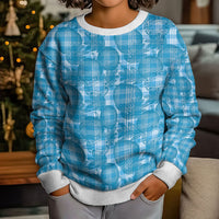 Polu Hawaii Breadfruit Palaka Motifs Kid Ugly Christmas Sweater