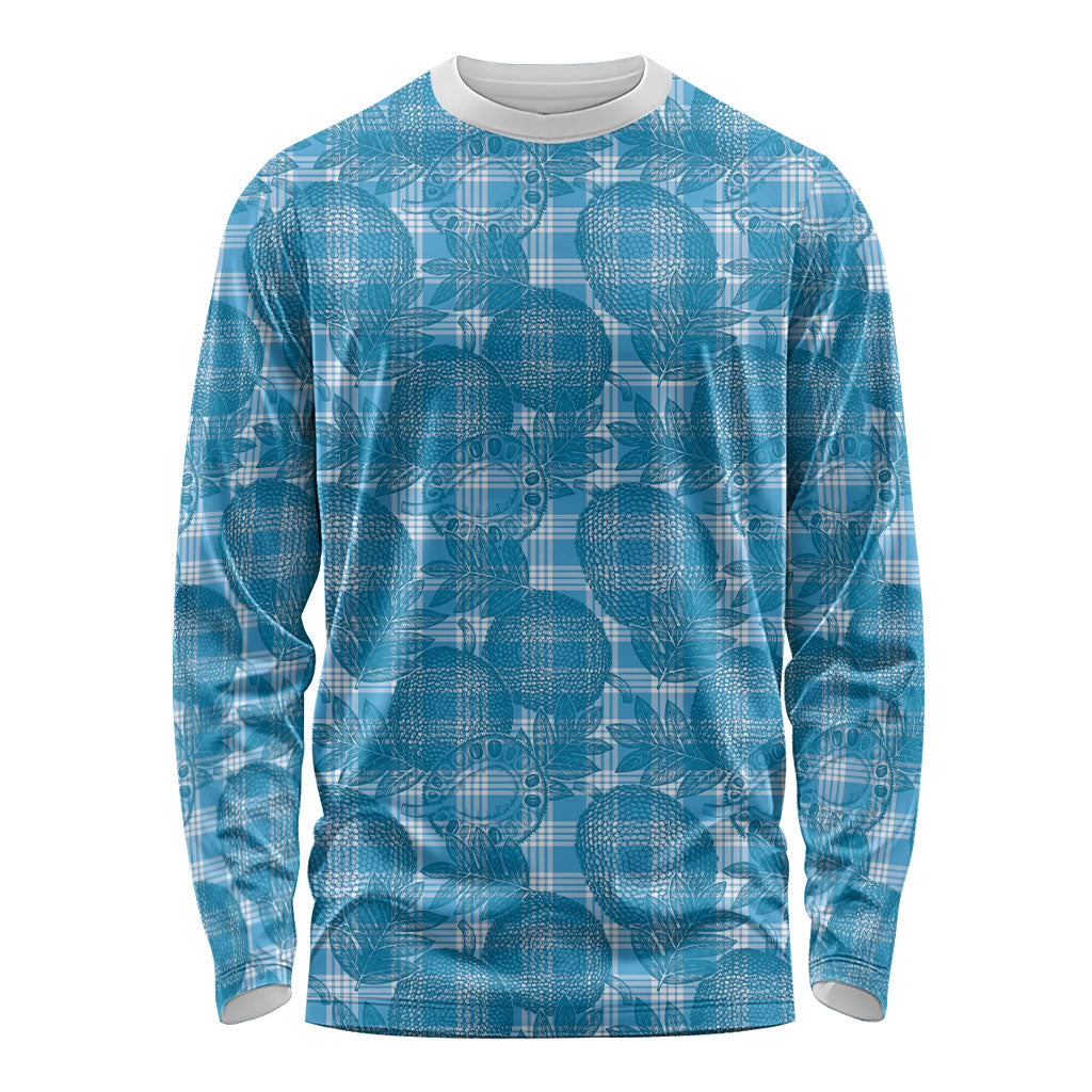 Polu Hawaii Breadfruit Palaka Motifs Long Sleeve Shirt