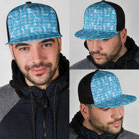 Polu Hawaii Breadfruit Palaka Motifs Mesh Trucker Cap