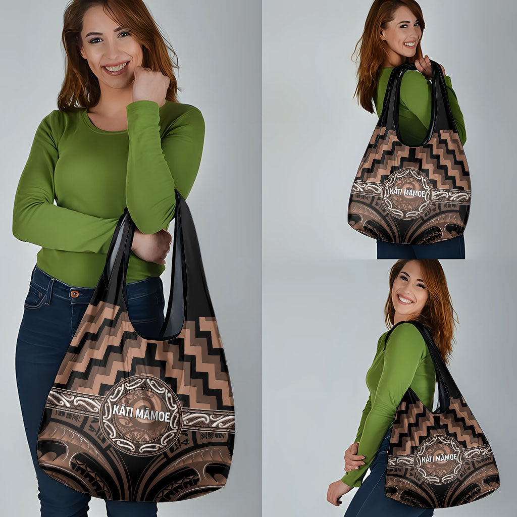 Aotearoa Kati Mamoe Grocery Bag Maori Iwi Poutama Puhoro Tattoo LT14 - Polynesian Pride