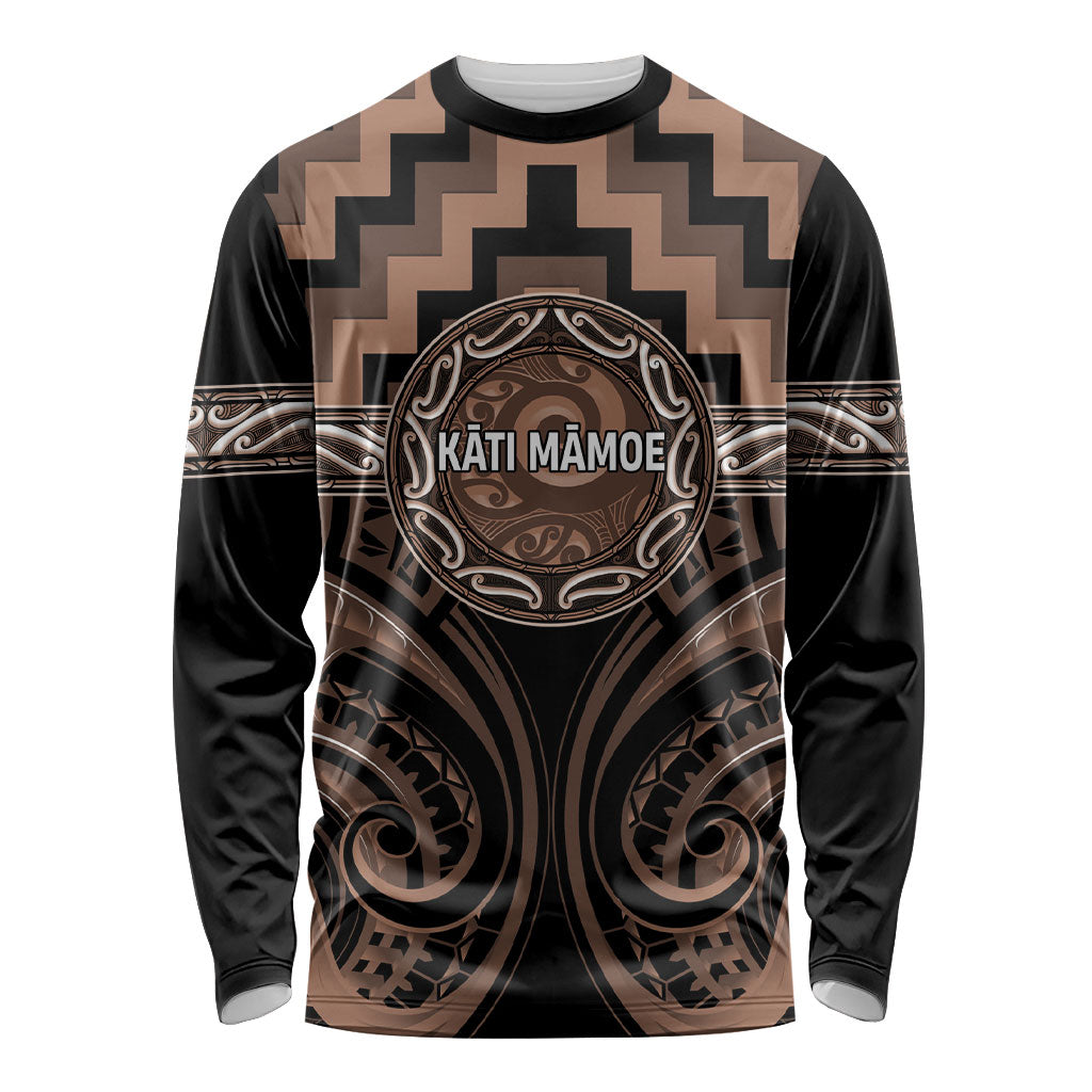 Aotearoa Kati Mamoe Personalised Long Sleeve Shirt Maori Iwi Poutama Puhoro Tattoo