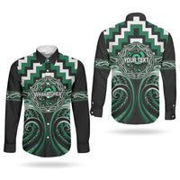 Aotearoa Whakatohea Personalised Couples Matching Mermaid Dress and Long Sleeve Button Shirt Maori Iwi Poutama Puhoro Tattoo LT14 - Polynesian Pride