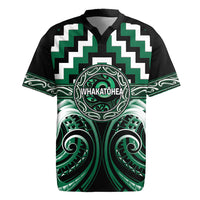 Aotearoa Whakatohea Personalised Rugby Jersey Maori Iwi Poutama Puhoro Tattoo LT14 Green - Polynesian Pride