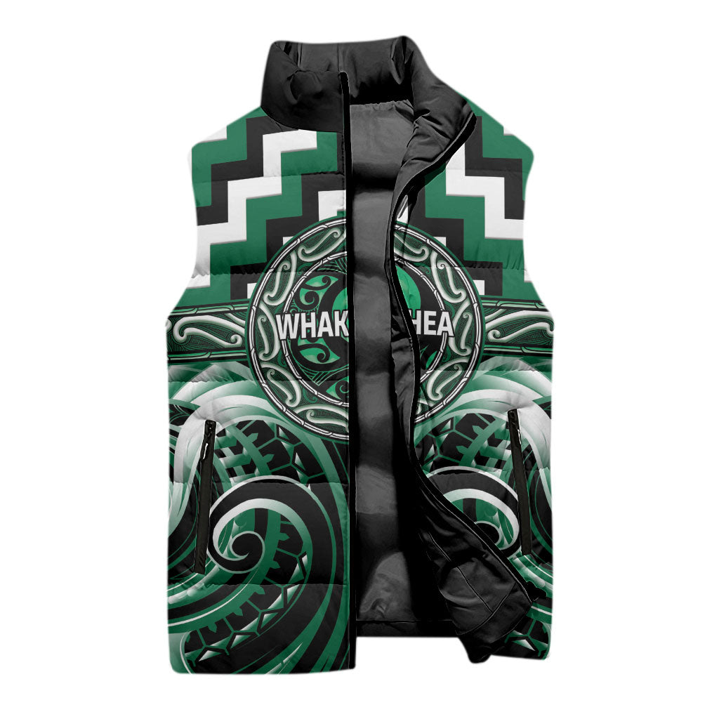 Aotearoa Whakatohea Personalised Sleeveless Puffer Jacket Maori Iwi Poutama Puhoro Tattoo LT14 - Polynesian Pride