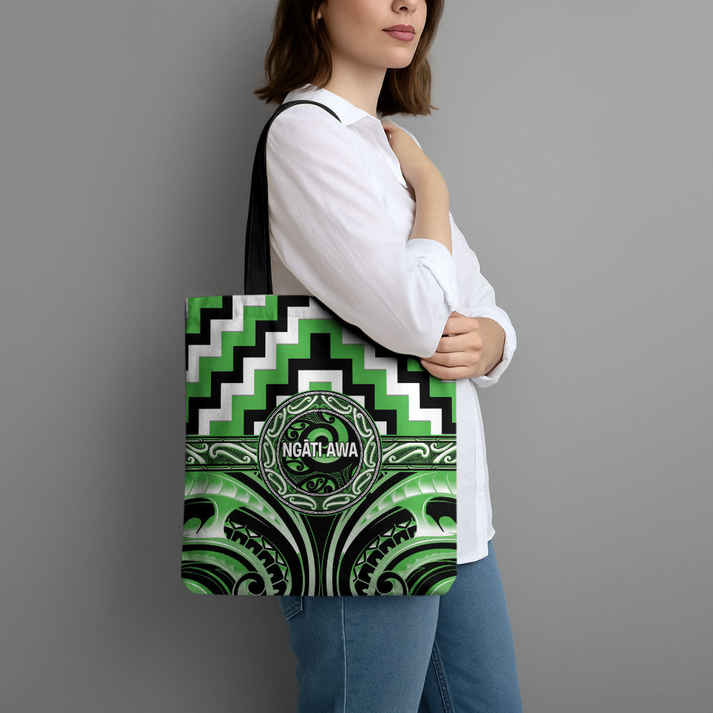 Aotearoa Ngati Awa Tote Bag Maori Iwi Poutama Puhoro Tattoo LT14 - Polynesian Pride