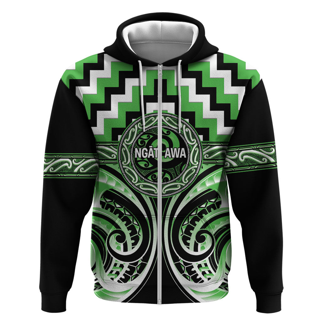 Aotearoa Ngati Awa Personalised Zip Hoodie Maori Iwi Poutama Puhoro Tattoo