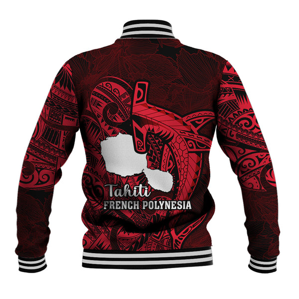(Custom Personalised) New Caledonia Baseball Jacket Nautilus Gold Polynesian Hibiscus LT13
