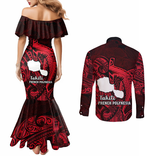 (Custom Personalised) New Caledonia Polo Dress Nautilus Red Polynesian Hibiscus LT13 main image 1