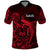 French Polynesia Tahiti Polo Shirt Polynesian Shark Tattoo With Hibiscus Red Version LT14 Red - Polynesian Pride