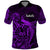 French Polynesia Tahiti Polo Shirt Polynesian Shark Tattoo With Hibiscus Purple Version LT14 Purple - Polynesian Pride