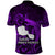 French Polynesia Tahiti Polo Shirt Polynesian Shark Tattoo With Hibiscus Purple Version LT14 - Polynesian Pride