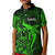 French Polynesia Tahiti Kid Polo Shirt Polynesian Shark Tattoo With Hibiscus Green Version LT14 Kid Green - Polynesian Pride