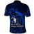 French Polynesia Bora Bora Polo Shirt Polynesian Shark Tattoo With Hibiscus Blue Version LT14 - Polynesian Pride