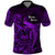 French Polynesia Bora Bora Polo Shirt Polynesian Shark Tattoo With Hibiscus Purple Version LT14 Purple - Polynesian Pride