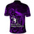 French Polynesia Bora Bora Polo Shirt Polynesian Shark Tattoo With Hibiscus Purple Version LT14 - Polynesian Pride