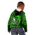 French Polynesia Bora Bora Kid Hoodie Polynesian Shark Tattoo With Hibiscus Green Version LT14 - Polynesian Pride