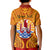 Personalised French Polynesia Kid Polo Shirt Coat Of Arms With Polynesian Plumeria LT14 - Polynesian Pride