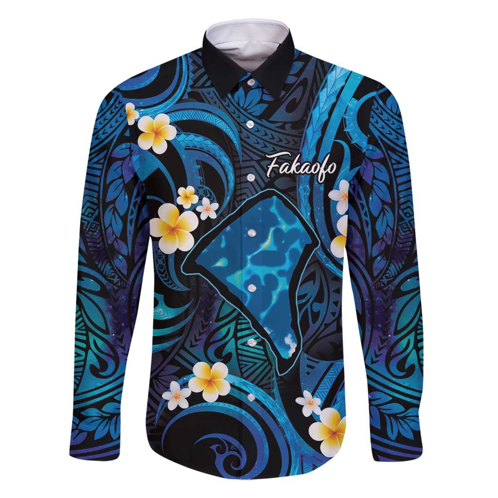 Tokelau Fakaofo Atoll Family Matching Tank Maxi Dress and Hawaiian Shirt Polynesian Tattoo Plumeria With Map