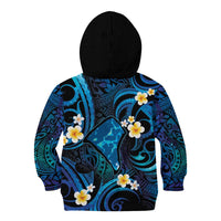 Tokelau Fakaofo Atoll Kid Hoodie Polynesian Tattoo Plumeria With Map
