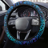 Tokelau Fakaofo Atoll Steering Wheel Cover Polynesian Tattoo Plumeria With Map LT14 - Polynesian Pride
