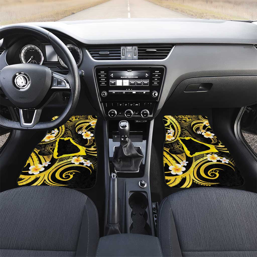 Tokelau Atafu Atoll Car Mats Polynesian Tattoo Plumeria With Map