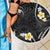 Black And Gray Beach Blanket Curves Polynesian Tattoo Mix Plumeria Flowers