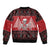 Personalized Hawaii Skull Christmas Bomber Jacket Mele Kalikimaka Hawaiian Kakau - Polynesian Pride