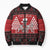 Personalized Hawaii Skull Christmas Bomber Puffer Jacket Mele Kalikimaka Hawaiian Kakau - Polynesian Pride