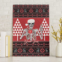 Personalized Hawaii Skull Christmas Canvas Wall Art Mele Kalikimaka Hawaiian Kakau - Polynesian Pride