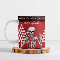 Personalized Hawaii Skull Christmas Ceramic Mug Mele Kalikimaka Hawaiian Kakau - Polynesian Pride