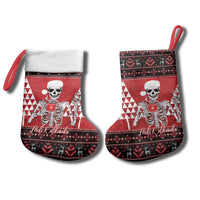Personalized Hawaii Skull Christmas Stocking Mele Kalikimaka Hawaiian Kakau - Polynesian Pride
