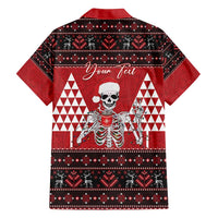 Personalized Hawaii Skull Christmas Family Matching Tank Maxi Dress and Hawaiian Shirt Mele Kalikimaka Hawaiian Kakau - Polynesian Pride